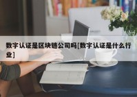 数字认证是区块链公司吗[数字认证是什么行业]