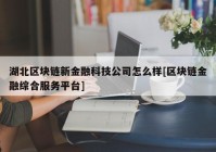 湖北区块链新金融科技公司怎么样[区块链金融综合服务平台]